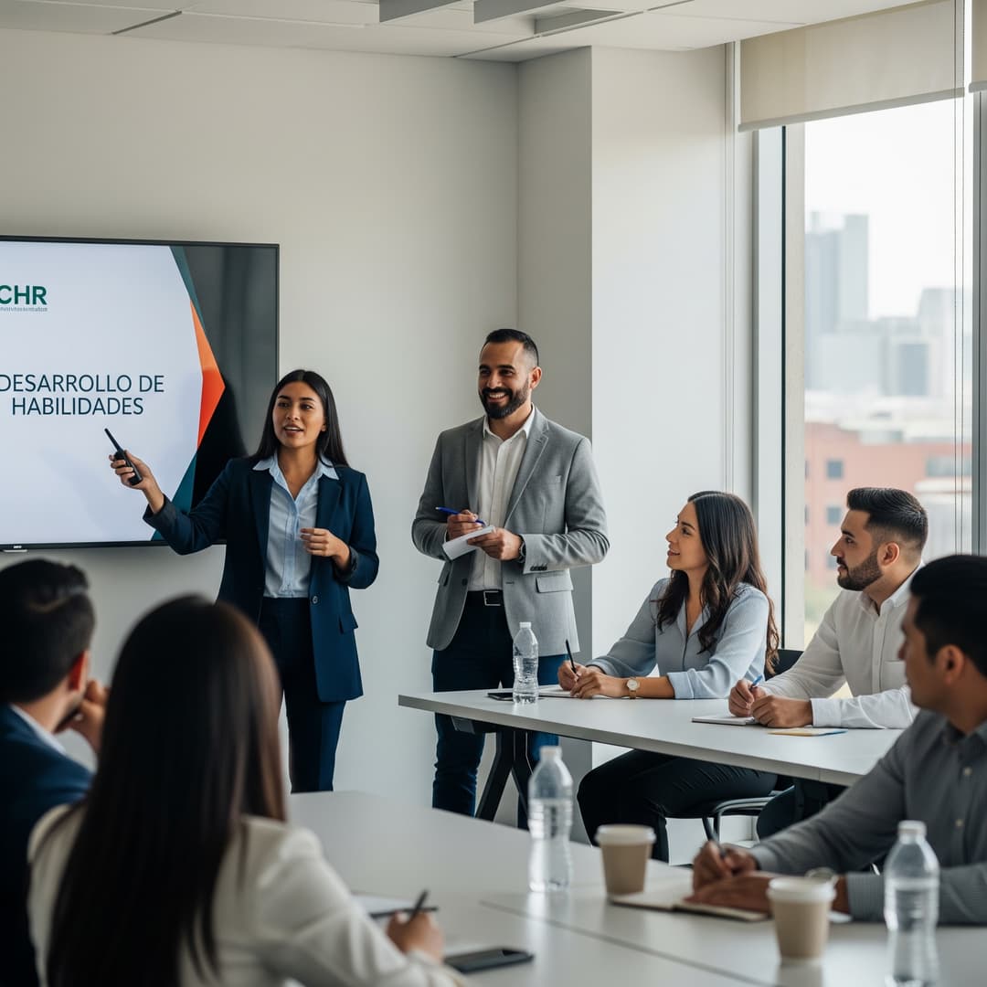 Persona estructurando su curso en línea en un bootcamp presencial